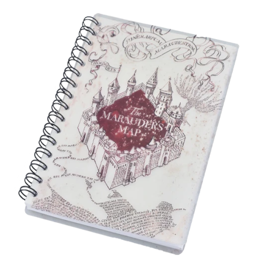 Warner Bros Marauders Map Spiral Notebook