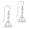 Warner Bros Deathly Hallows Sterling Silver Earrings Jewellery