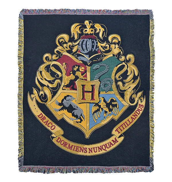 Warner Bros Hogwarts Crest Woven Throw 3 Warner Bros Hogwarts Crest Woven Throw