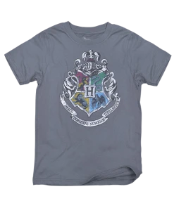 Warner Bros Kids Hogwarts Silver Crest T-Shirt
