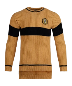 Warner Bros Hufflepuff Quidditch Knitted Adult Jumper Best Sellers