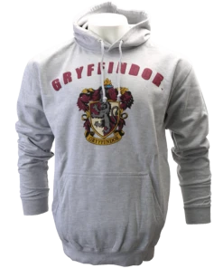 Warner Bros Grey Gryffindor Crest Hooded Jumper