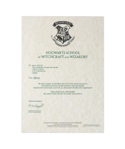 Warner Bros Exclusives Harry Potter's Hogwarts Acceptance Letter