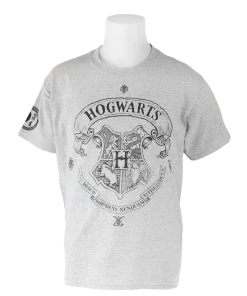 Warner Bros Best Sellers Kids Hogwarts Crest Grey T-Shirt