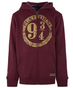 Warner Bros Best Sellers Platform 9 3/4 Kids Zip Hoodie - Burgundy
