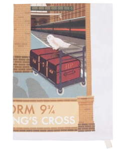 Warner Bros MinaLima Platform 9 3/4 Print Tea-Towel Platform 9¾