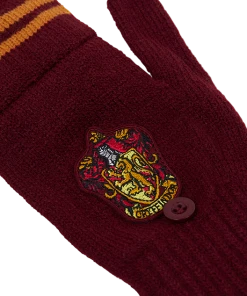 Warner Bros Gryffindor Knitted Mitten Capped Gloves