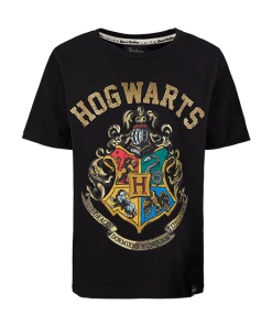 Warner Bros Kids Hogwarts Crest Black T-Shirt